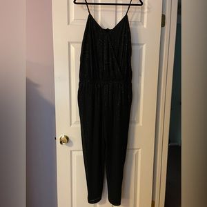 Express Black sequin jumpsuit